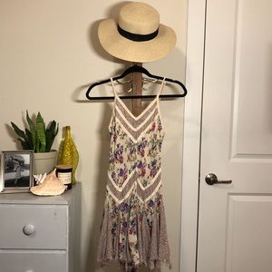 Free People Floral Slip Mini Dress
